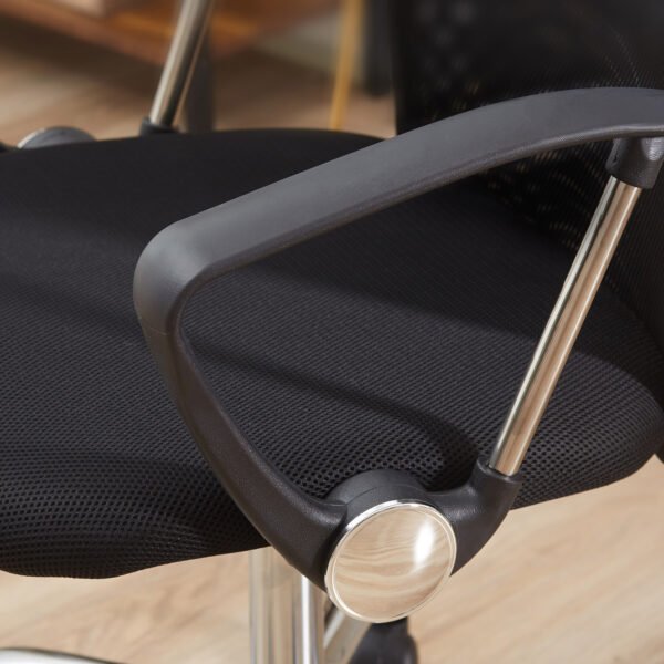 Ergonomic Office Chair Mesh Chair with Adjustable Height Tilt Function Black - Image 9