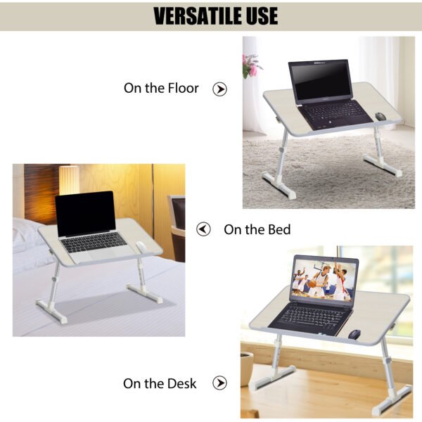 Foldable Laptop Stand Notebook PC Bed Table Desk Portable Height & Angle Adjustable - Image 4