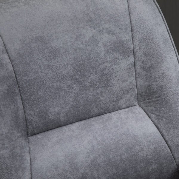Swivel Ergonomic Office Chair Mid Back Desk Chair for Home Study Bedroom, Light Grey - Image 8