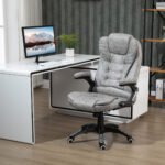 Ergonomic Office Chair Comfortable Desk Chair with Armrests Adjustable Height Reclining and Tilt Function Grey