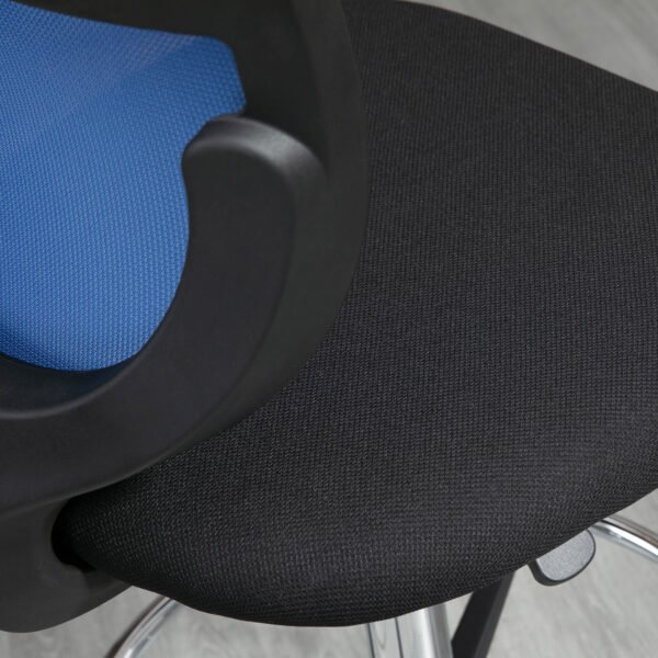 Draughtsman Chair, Armless Mesh Office Chair, Swivel Design with Lumbar Support & Foot Ring, Tall Office Chair, Dark Blue - Image 9