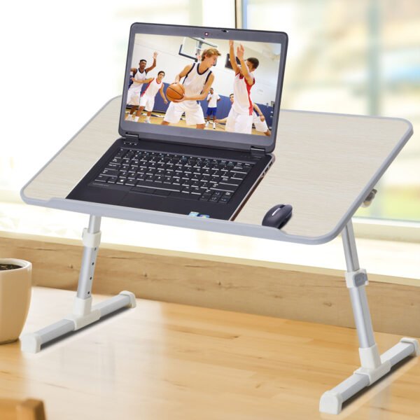 Foldable Laptop Stand Notebook PC Bed Table Desk Portable Height & Angle Adjustable - Image 2