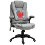 Heated Massage Recliner: 6 Massage Points, Microfiber, 360¬∞ Swivel, Slate Grey
