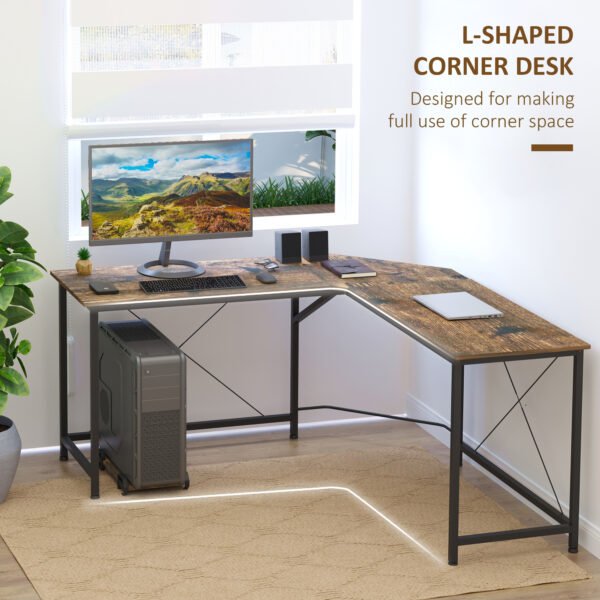 Corner Gaming Desk L-Shape Computer PC Workstation Home Office Study Three Worktop Writing Table 150 x 150 x 75 cm - Image 4