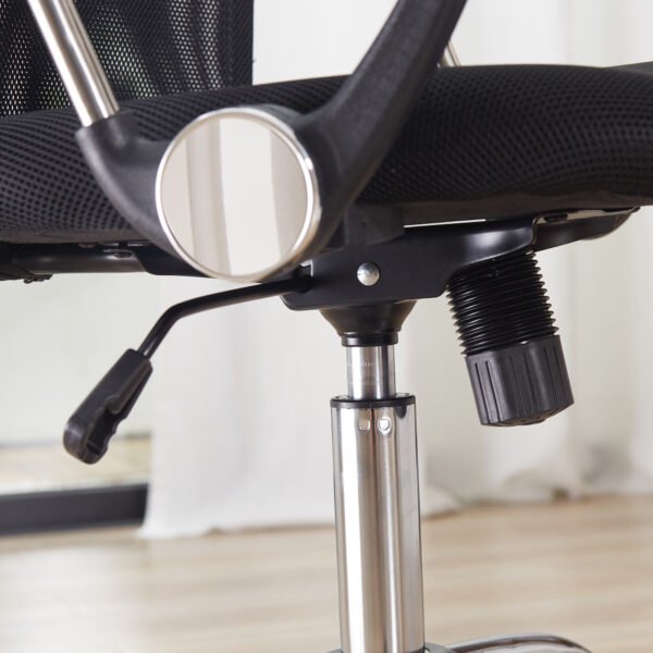 Ergonomic Office Chair Mesh Chair with Adjustable Height Tilt Function Black - Image 8