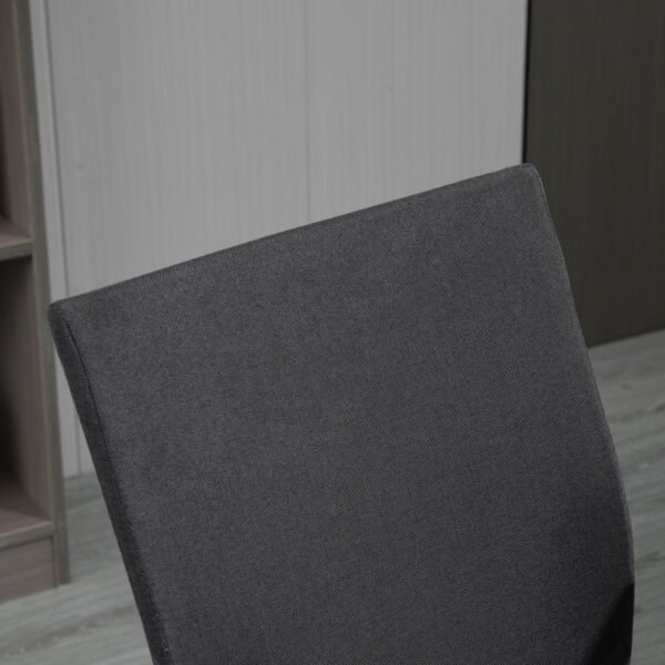 Computer Desk Chair WITH Adjustable Height, Armrests, Wheels, Linen Swivel Desk Chair, Home Office Chair, Dark Grey - Image 8